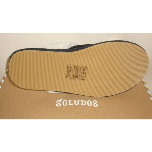 Soludos  Anthropologie Black CELESTIAL Cozy Slip on Slippers Women's Size 6 NIB - Picture 4 of 5